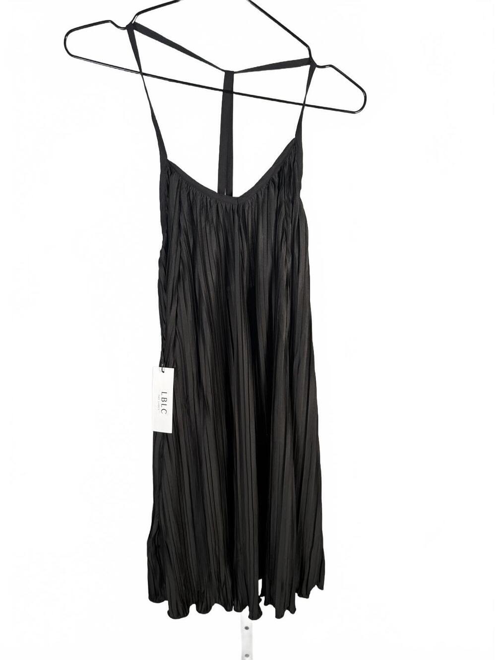 NWT LBLC The Label Black Pleated Sleeveless Dress Size Medium - Picture 2 of 6